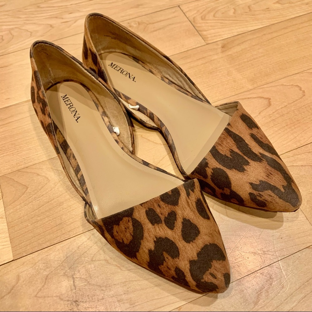 Leopard Pointy D’orsay Flats